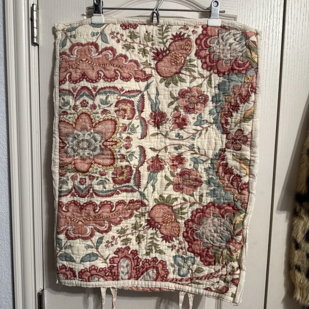 Pottery Barn Floral Bird Standard Pillow Shams Set 2 Cottagecore Bohemian Luxury